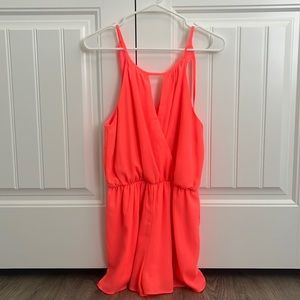 Bright pink romper